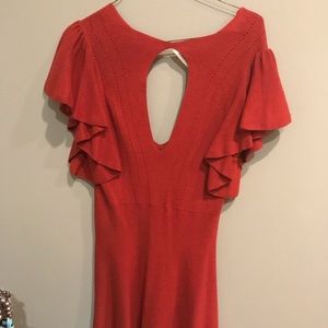 Free People Rust Orange Sweater Dress